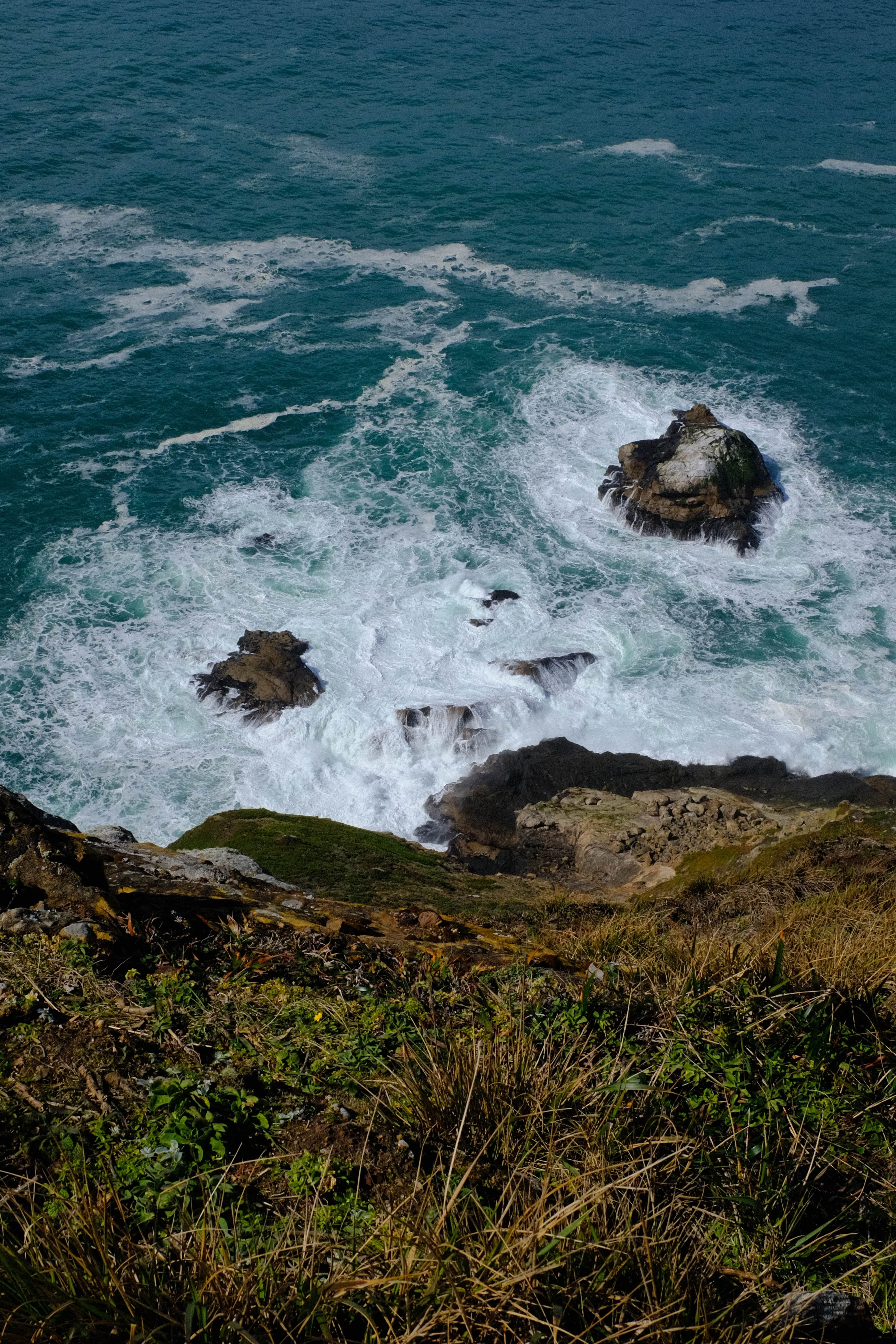 high cliff above ocean